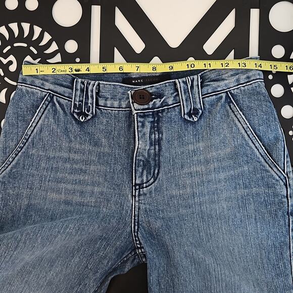 Marc Jacobs Bootcut Mid-Rise Released Hem Denim Blue Jeans | Women's 4 - Picture 10 of 15